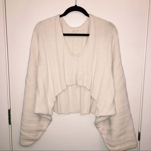 Silence + Noise cropped white sweater